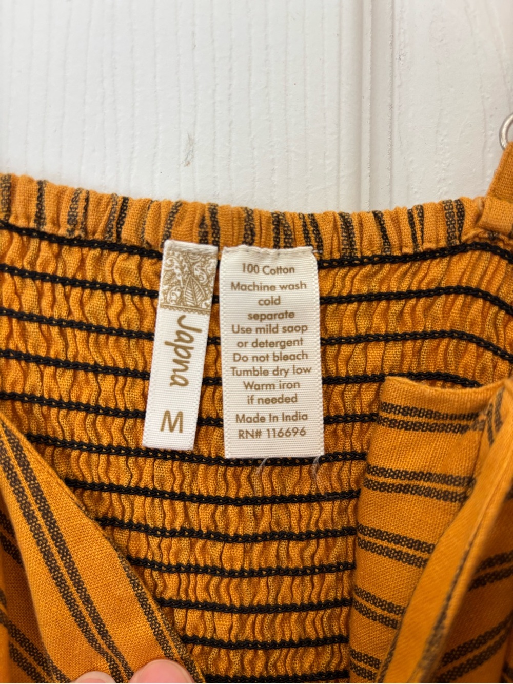 Japna Mustard Yellow Striped Midi Dress - Picture 6 of 6